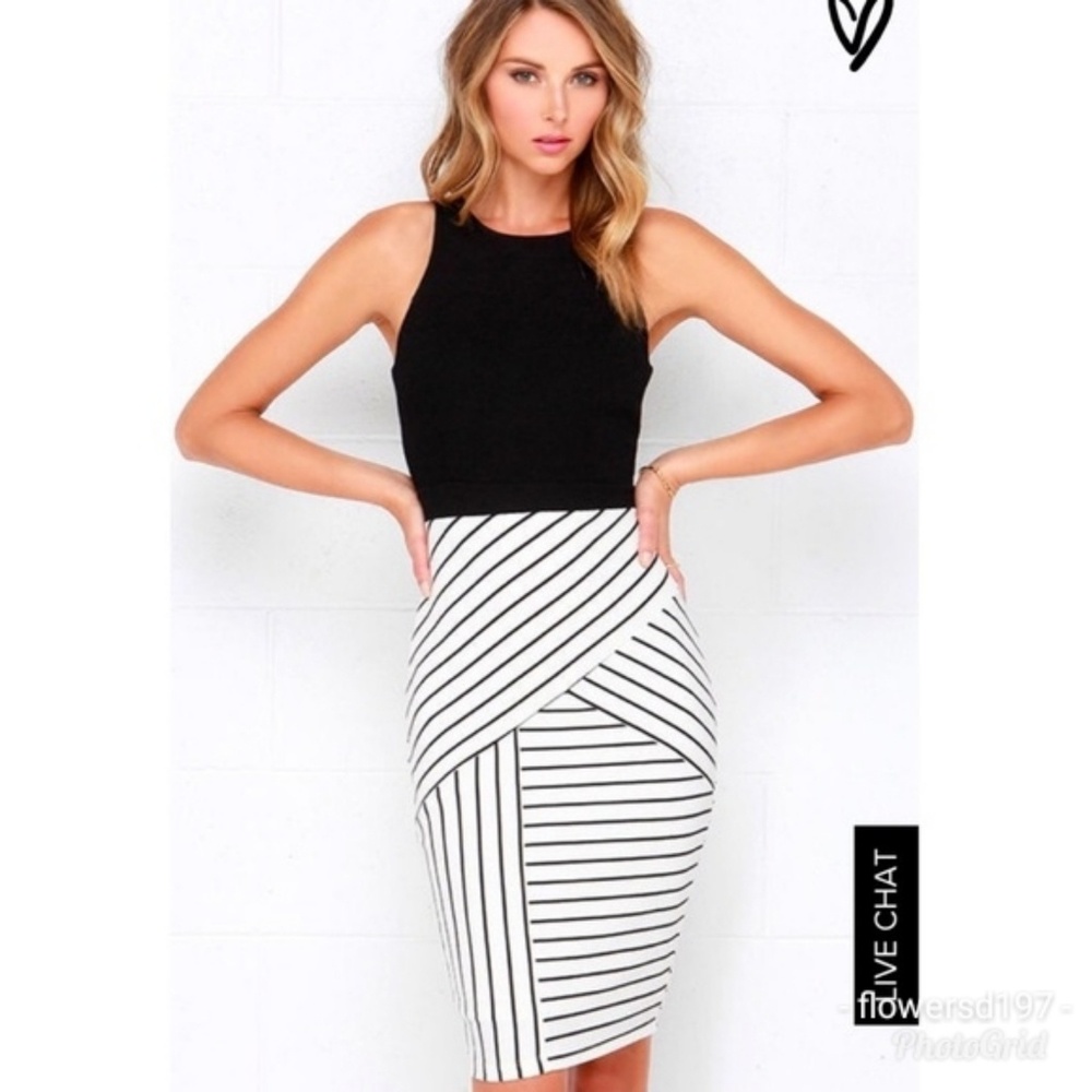 Lulus Striped Pencil Dress